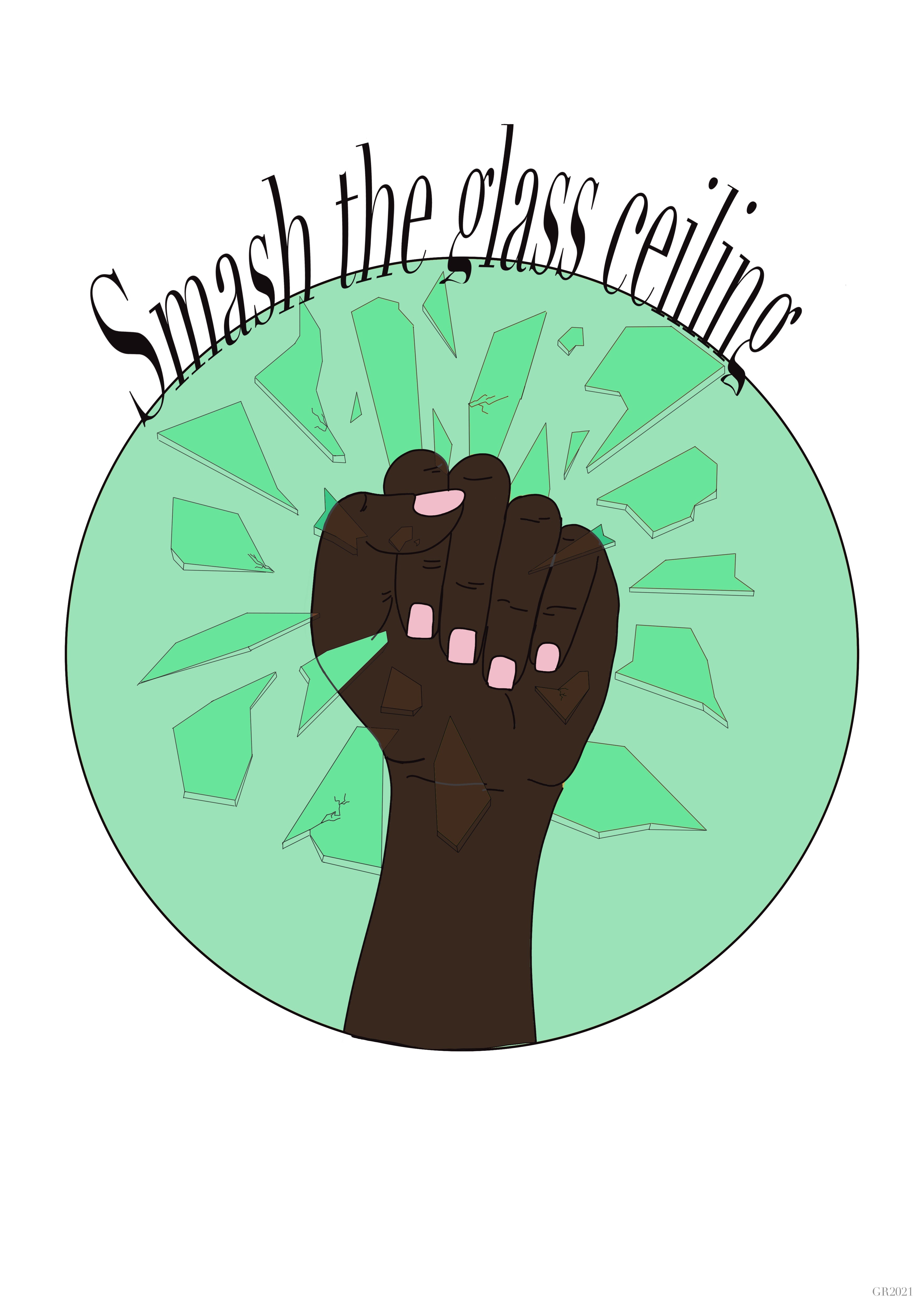 Smash the Glass Ceiling Art Print