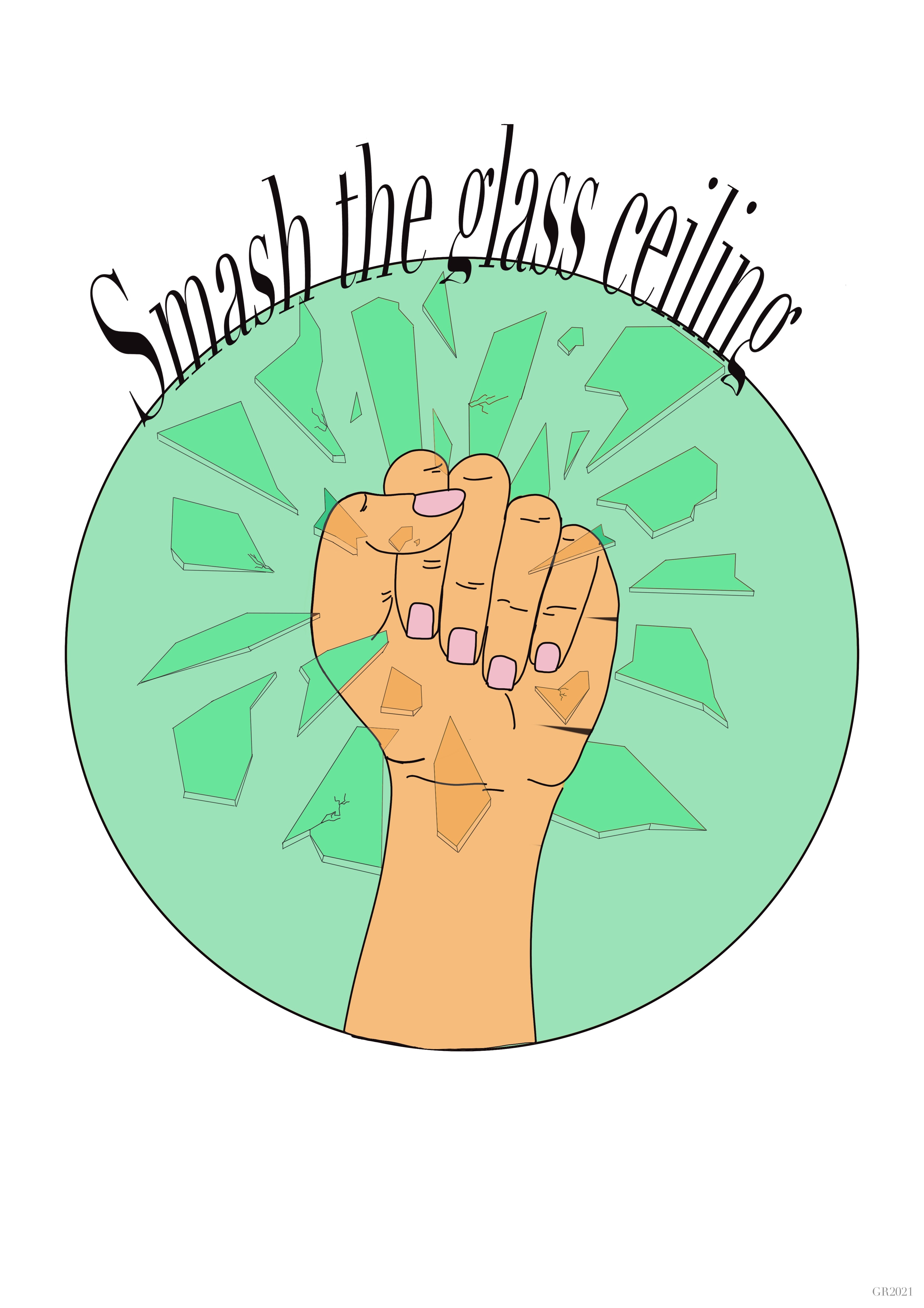 Smash the Glass Ceiling Art Print