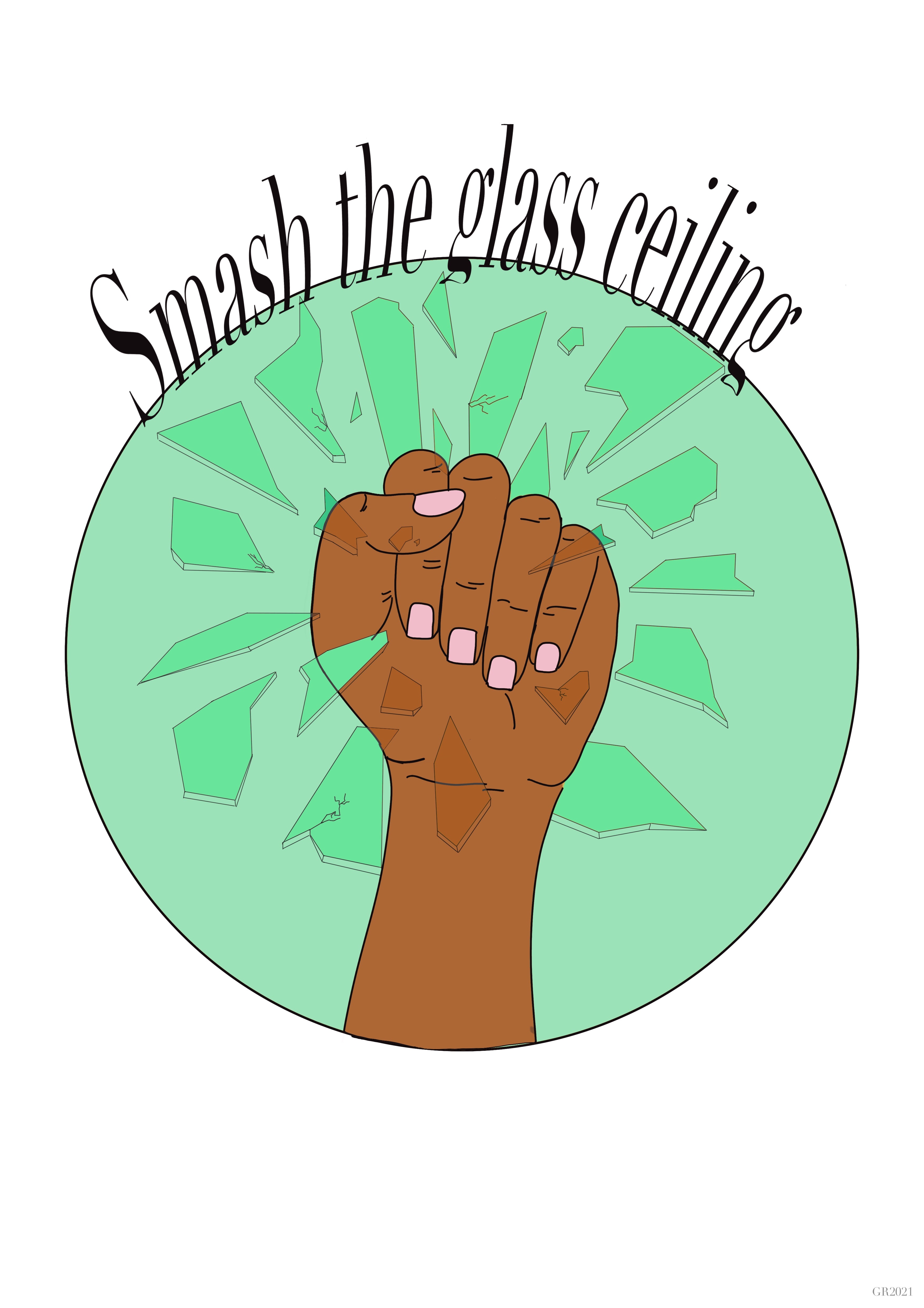 Smash the Glass Ceiling Art Print